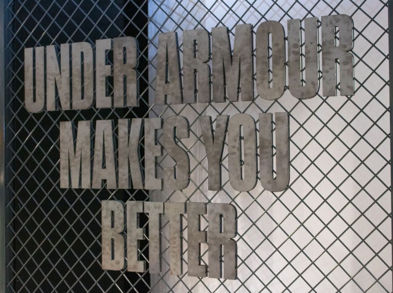 Under Armour- Rust Finish Internal Signs