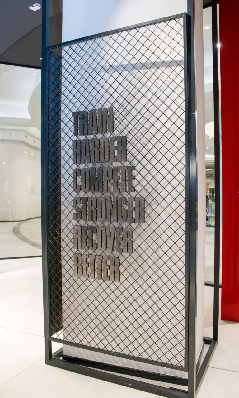 Under Armour- Rust Finish Internal Signs